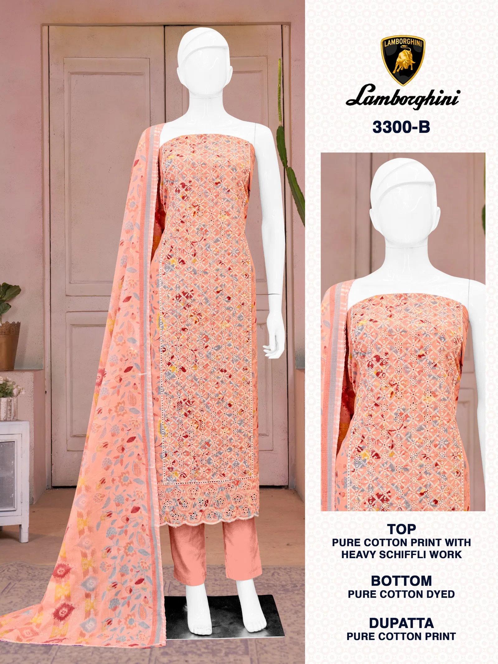 Lamborghini 3300 By Bipson Cotton Printed Dress Material Wholesalers In Delhi